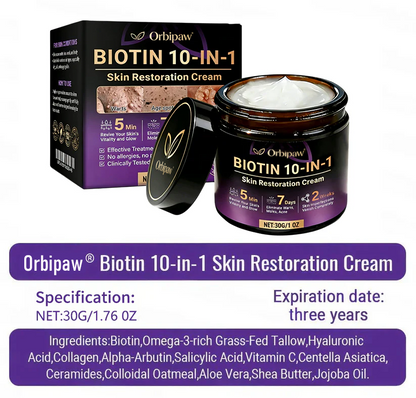 Made and Shipped from USA ✨Orbipaw® Biotin 10-in-1 Skin Restoration Cream 🍀