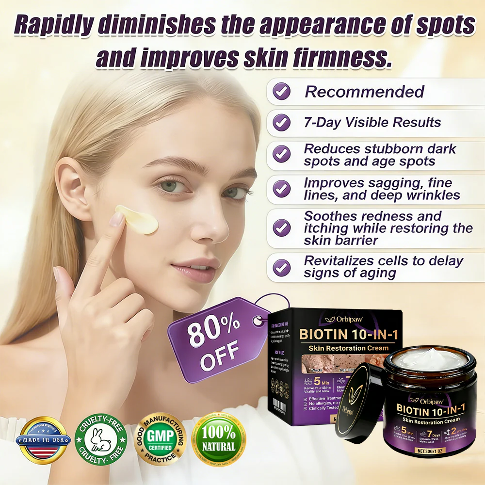 Made and Shipped from USA ✨Orbipaw® Biotin 10-in-1 Skin Restoration Cream 🍀