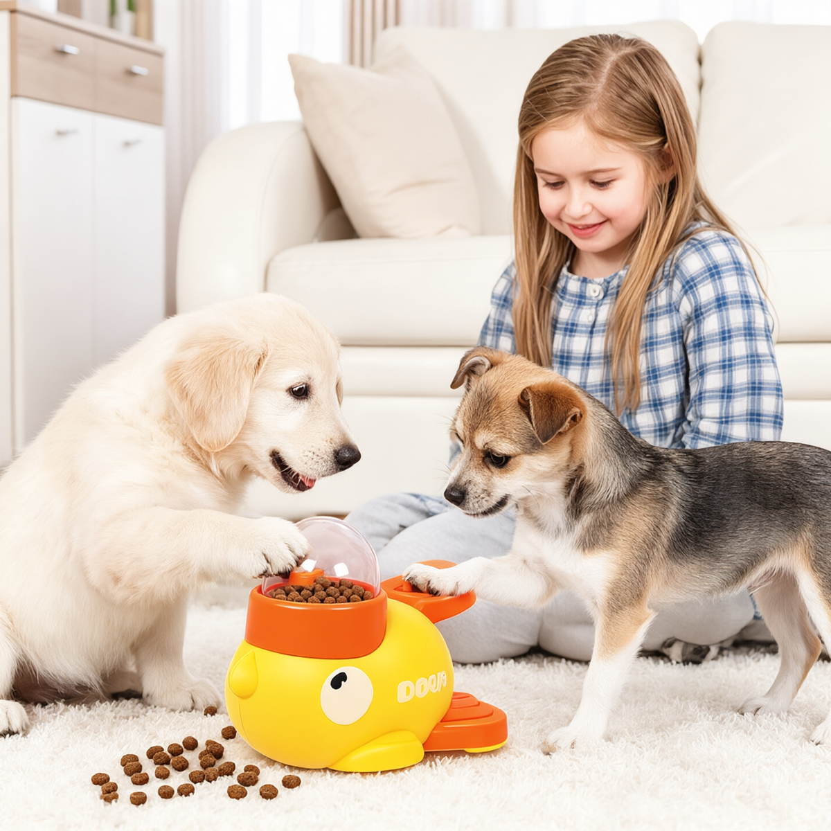 Interactive Dog Puzzle Treat Dispensing Toy